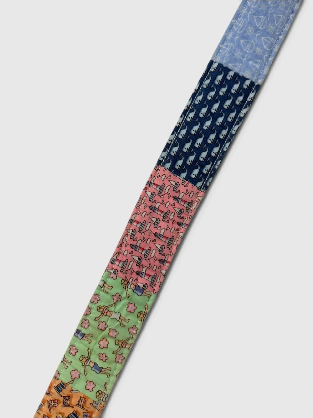 Vineyard Vines Vintage Patchwork D-Ring Belt XL Whale Lighthouse Y2K Preppy